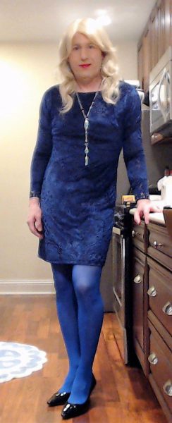 Blue burnout dress 2